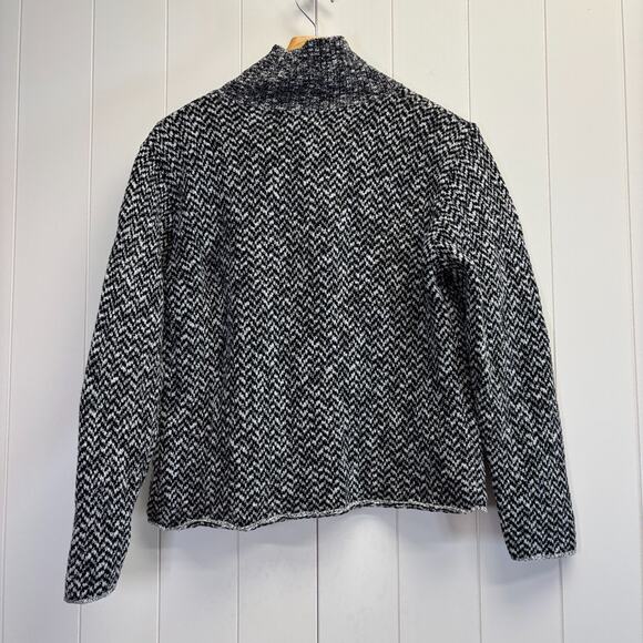 Vintage Willow Boho Herringbone Cozy Knit Cardigan Sweater Size M Hipster USA - Picture 2 of 7